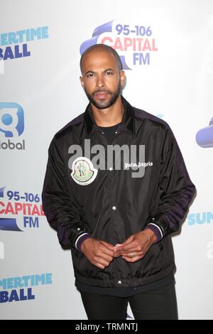 LONDON - JUN 08, 2019: Marvin Humes attends the Capital FM Summertime Ball in London Stock Photo