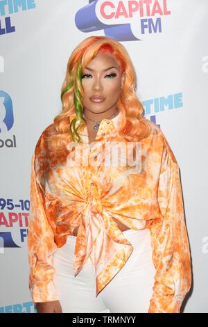 LONDON - JUN 08, 2019: Stefflon Don attends the Capital FM Summertime