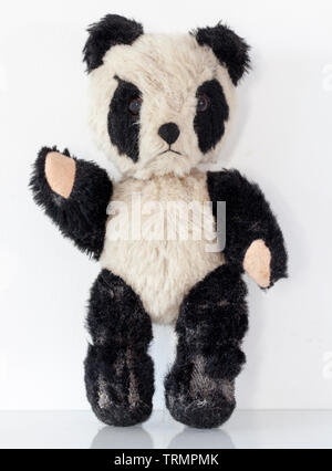 Vintage Panda Teddy Bear Doll Stock Photo