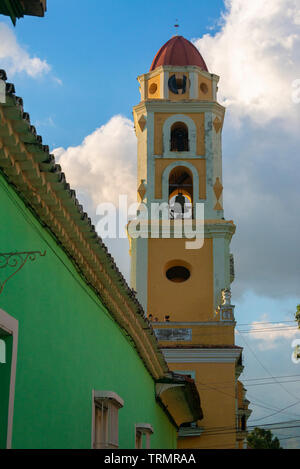 Trinidad, Cuba,with Bell tower of the Iglesia de San Francisco Stock Photo