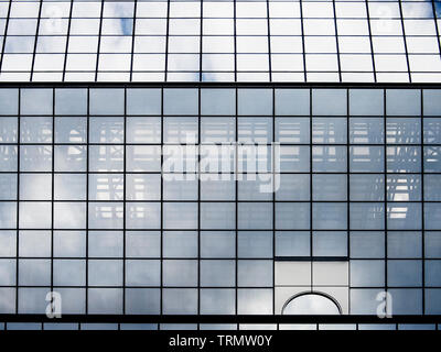 Glass panels on the exterior of building Stock Photo