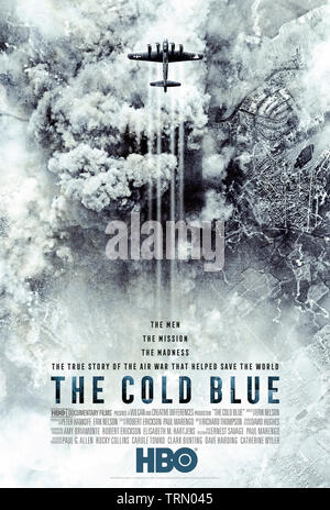 The Cold Blue (2018) directed by Erik Nelson. Documentary about the 8th Air Force dangerous B-17 bombing missions during World War 2 made using footage and outtakes shot by William Wylker in 1943. Stock Photo