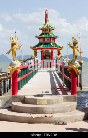 Chinese buddhist temple in Lanta old town, Koh Lanta, Krabi Province ...