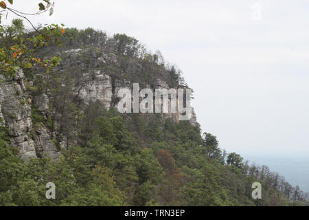 The big Pinnacle at Pilot Mountain, North Carolina Stock Photo