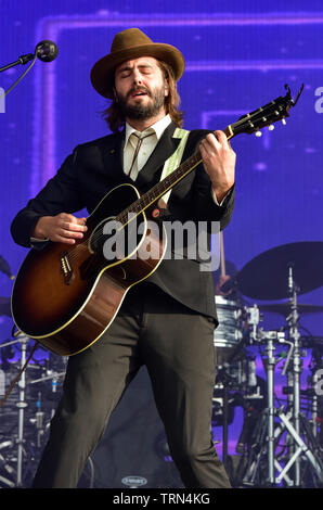Lord Huron performing on stage at the BottleRock Festival 2019, Napa Valley, California. Stock Photo