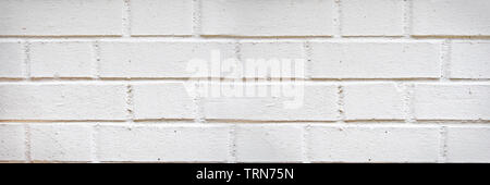White brick wall background panorama Stock Photo