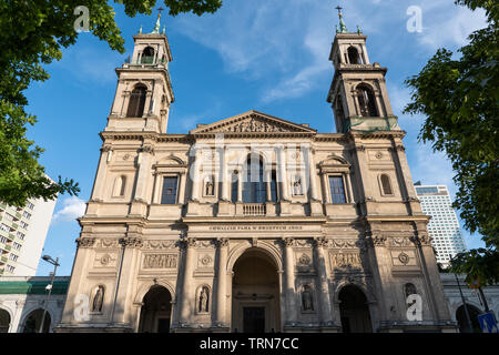 All Saints Church in Warsaw in Poland, 19th century Renaissance architecture, city landmark. Stock Photo