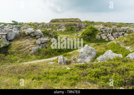 Tout quarry sculpture park and nature reserve at Portland Heights on the Isle of Portland. Dorset England UK Stock Photo