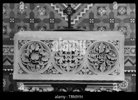 Font, St Clement's Church, Chapeltown Road, Sheepscar, Leeds, West Yorkshire, c1955-c1974. Creator: Ursula Clark. Stock Photo