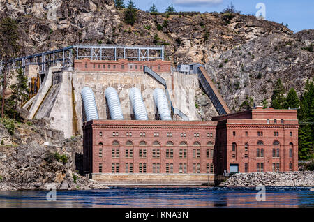 Long Lake Dam On The Spokane River Stock Photo