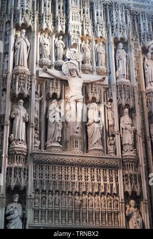 St Alban's Cathedral, St Alban's, Hertfordshire, England, UK, 4/6/10.  Creator: Ethel Davies. Stock Photo