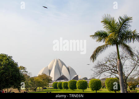 The Lotus Temple, located in New Delhi, India, is a Bahai House of Worship Stock Photo