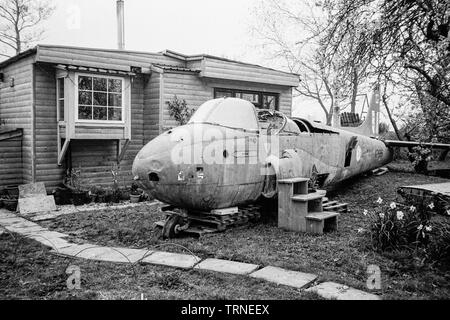 Jet provost trainer jet aircraft, Medstead, Alton, Hampshire, England, United Kingdom. Stock Photo