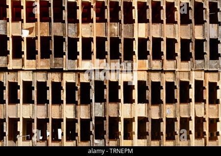 pile of euro pallets Stock Photo