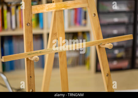 Closeup of easel in young learners classrooom Stock Photo