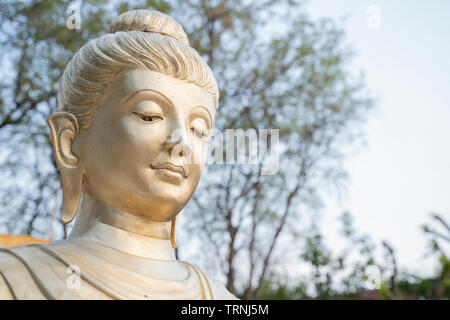 Buddha statue used as amulets of Buddhism religion In Thailand. - Image Stock Photo