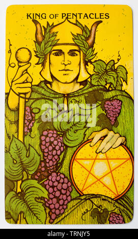 King of Pentacles Morgan Greer Tarot Card Stock Photo