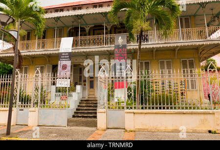 Museum Saint John Perse which has  exhibition of stylish old property that has been built in Guadeloupe in historical times Now listed as a Historic B Stock Photo