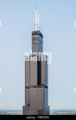 Isolated view of the Sears Tower Stock Photo