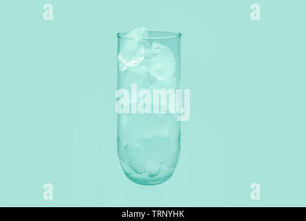 glass of pure ice on an isolated background Stock Photo