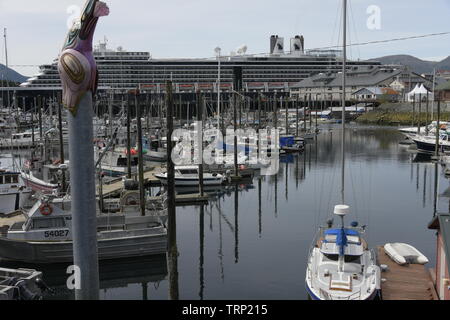 Thomas Basin; Harbor; Marina; Ketchikan, Alaska, Southeast Alaska, USA Stock Photo