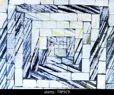 Decorative marble tiles ornament close up Stock Photo