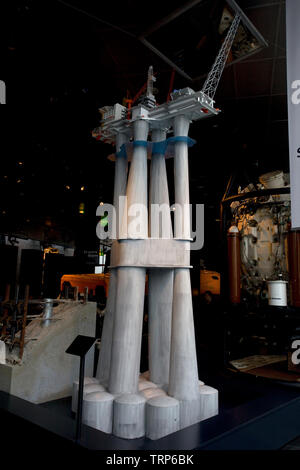 Model of offshore oil rig, Stavanger, Norway Stock Photo