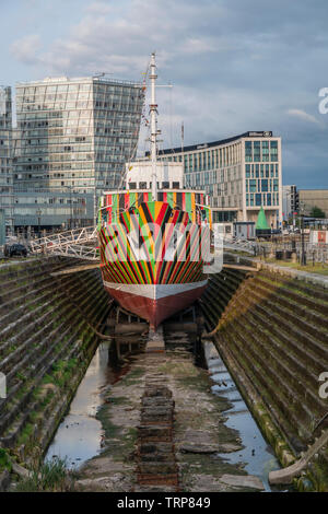 Pilot Cutter,Edmund Gardner,Dry Dock,Canning Dock,Liverpool Museum,Liverpool,England Stock Photo