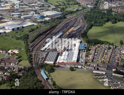 Aerial View Of The Neville Hill Depot Buildings & Railway Sidings At ...