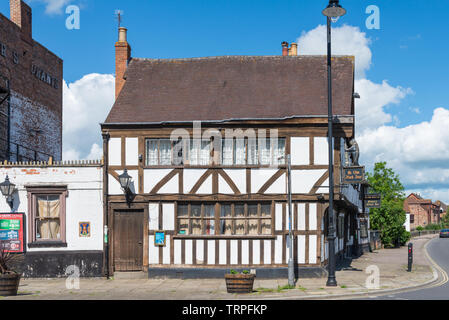 Ye Olde Black Bear Inn in Tewkesbury is the oldest pub in Gloucestershire having opened 700 years ago. It is currently closed. Stock Photo