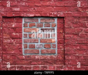 Multi-coloured brick wall Stock Photo