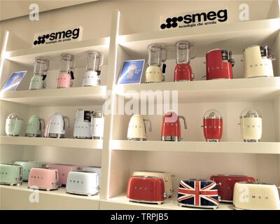 Home appliances of Smeg at the Rinascente fashion store in Rome Stock Photo Alamy