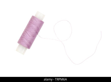 Spool of thread isolated on white Stock Photo