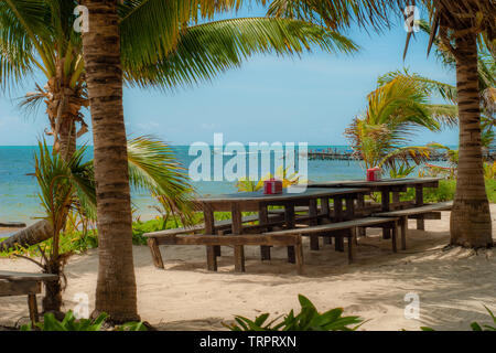 Beach in the biosphere of Sian Ka'an nature reserve Stock Photo