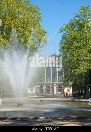 Brussels Fountain in the Parc de Bruxelles in front of the Palais de la Nation the Belgian Parliament Brussels Belgium EU Europe Stock Photo