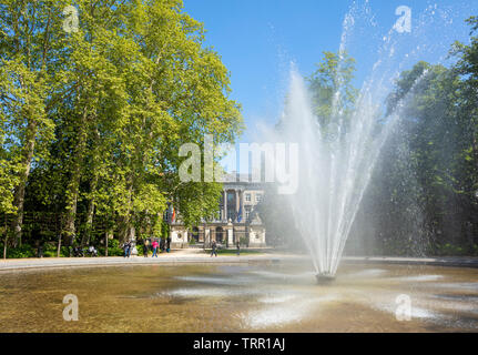 Brussels Fountain in the Parc de Bruxelles in front of the Palais de la Nation the Belgian Parliament Brussels Belgium EU Europe Stock Photo