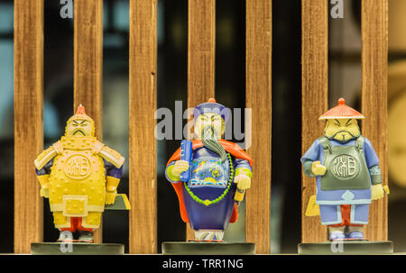 CHINA CHANGSHA city-JUL 06 2017:Chinese traditional army toy chess figure display Stock Photo