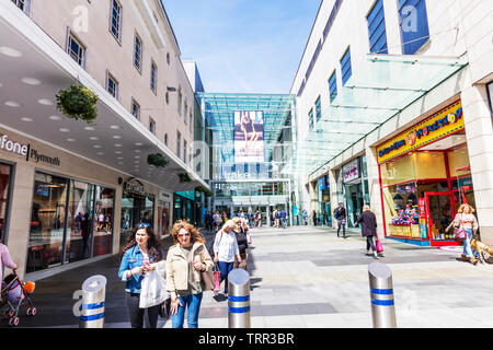 Drake Circus Shopping Centre Plymouth, Devon, UK, England, Drake Circus Plymouth, Plymouth Shopping Centre, Plymouth shopping, Plymouth shops, stores Stock Photo