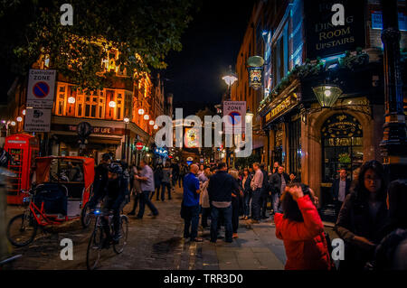 Nightlife on the streets of Soho London,UK Stock Photo