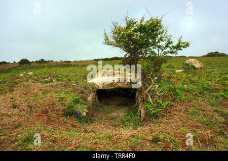 Tregeseal Entrance Grave/Chambered Carn, near St Just, Cornwall UK Stock Photo