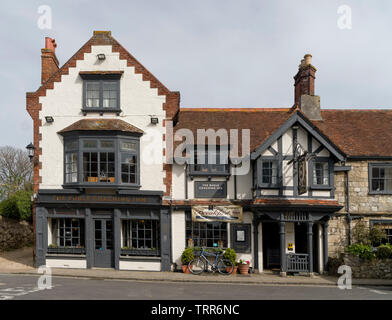 The Bugle Coaching Inn a traditional English pub at Yarmouth on the Isle of Wight Stock Photo