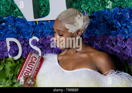 New York, NY - June 9, 2019: Cynthia Erivo attends the 73rd annual Tony Awards at Radio City Music Hall Stock Photo