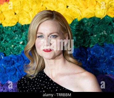 New York, NY - June 9, 2019: Laura Linney attends the 73rd annual Tony Awards at Radio City Music Hall Stock Photo