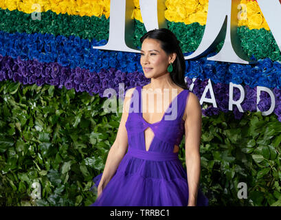 New York, NY - June 9, 2019: Lucy Liu attends the 73rd annual Tony Awards at Radio City Music Hall Stock Photo