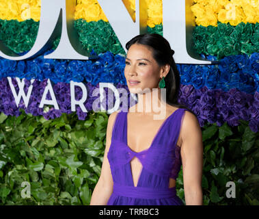 New York, NY - June 9, 2019: Lucy Liu attends the 73rd annual Tony Awards at Radio City Music Hall Stock Photo