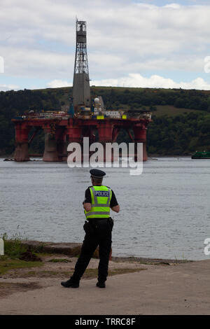 Climate Emergency Protest Cromarty Firth Scotland 2019 Stock Photo