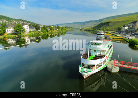 Bernkastel Kues on the Moselle river in Germany Stock Photo