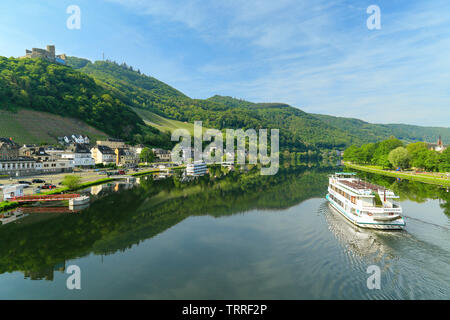 Bernkastel Kues on the Moselle river in Germany. Stock Photo