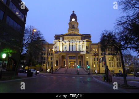 Tarrant County Courthouse In Downtown Ft. Worth Texas At Christmas Time ...