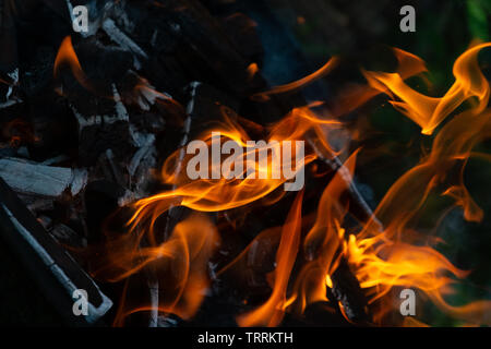 on fire flame Stock Photo